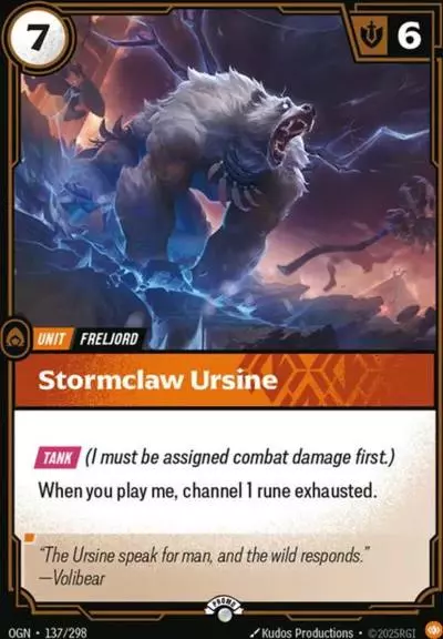 Stormclaw-Ursine - OGN-137-p - Promotional Cards - Riftbound card